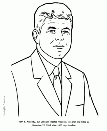 John F. Kennedy Coloring Pages - Free and Printable!