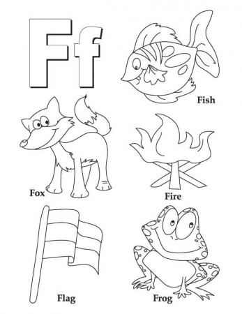 My A to Z Coloring Book Letter F coloring page | Download Free My 