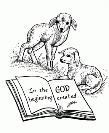 Bible Printables - Bible Coloring Pages - In the Beginning