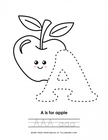 Free Printable Alphabet Traceable Letters For Preschoolers - Tulamama