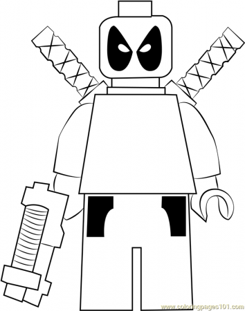Lego Deadpool Coloring Page for Kids - Free Lego Printable Coloring Pages  Online for Kids - ColoringPages101.com | Coloring Pages for Kids