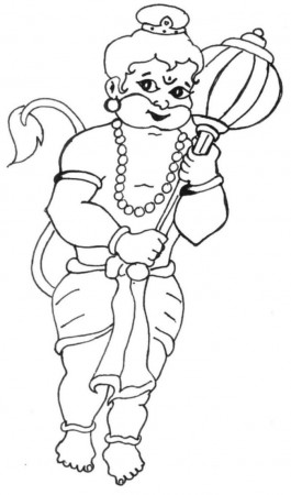 Bal Hanuman Coloring Pages | Bal hanuman, Coloring pages, Coloring books