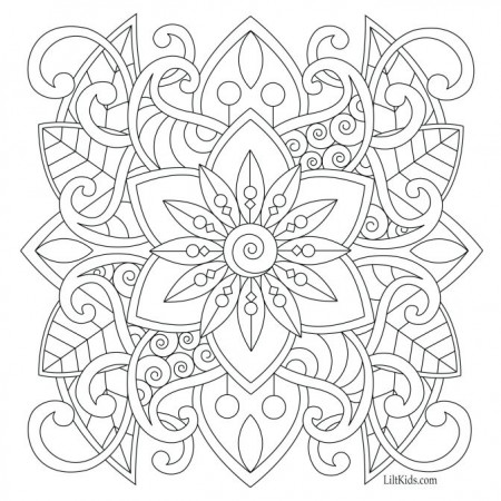 page coloring ~ Advanced Flower Mandala Coloring Pages Free ...