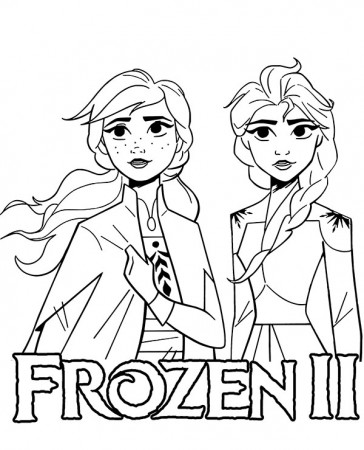 Printable Frozen II coloring sheet for free