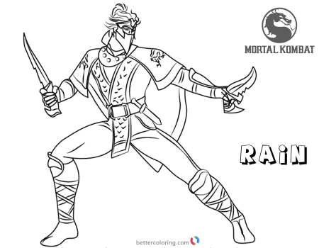 Mortal Kombat Characters Coloring Pages mortal kombat coloring ...