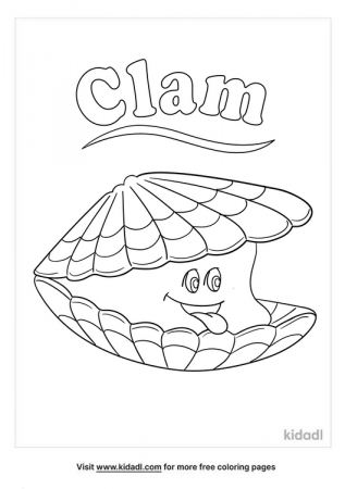 Clam Coloring Pages | Free Ocean Coloring Pages | Kidadl