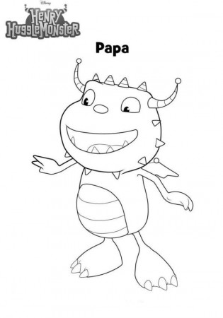Kids-n-fun.com | Coloring page Henry Hugglemonster papa