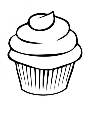New Coloring Page: bird cupcake colouring in | Coloring Yard