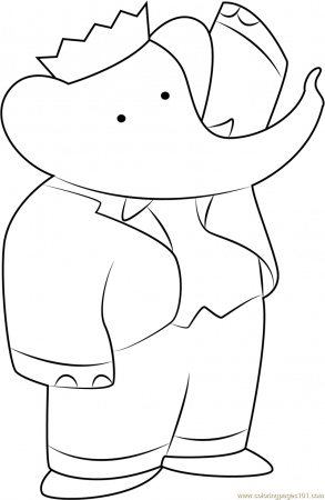 Babar the Elephant Coloring Page - Free Babar Coloring Pages ...