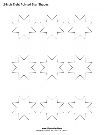 Free Eight Pointed Star Shapes | Blank Printable Shapes for Kids