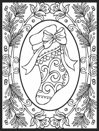 Difficult Christmas Coloring Pages For Adults | Printable Coloring ...