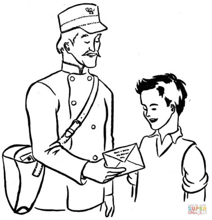 Mailman coloring page | Free Printable Coloring Pages