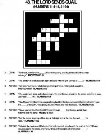 Crossword puzzle | VBS - manna and quail | Pinterest | Crossword ...