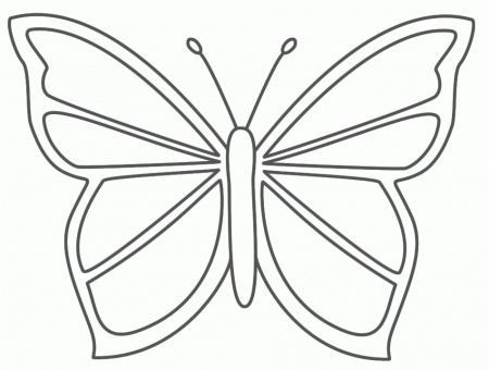 pic of butterfly simple in black n white for colouring for ...