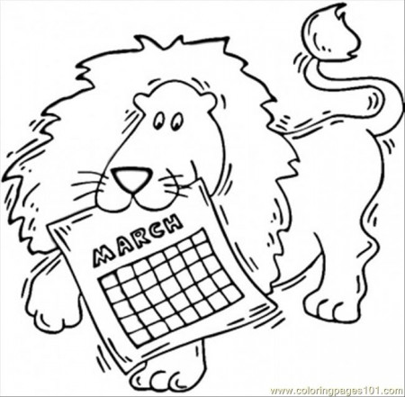 March Coloring Page Printable