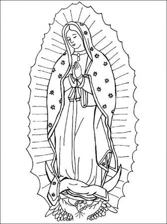 Our Lady of Guadalupe coloring page | Our Lady of Guadalupe ...