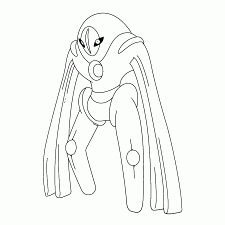 Deoxys - Coloring pages for kids