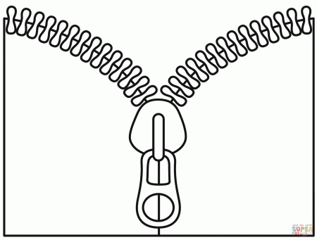 Zipper coloring page | Free Printable Coloring Pages