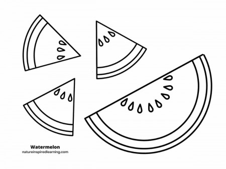 Watermelon Coloring Pages - Nature Inspired Learning