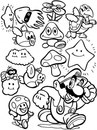 Super Mario Brothers All Characters Coloring Page : Color Luna | Super mario  coloring pages, Mario coloring pages, Super coloring pages