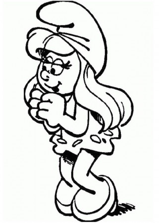 Smurfette from The Smurf Coloring Page: Smurfette from The Smurf ...