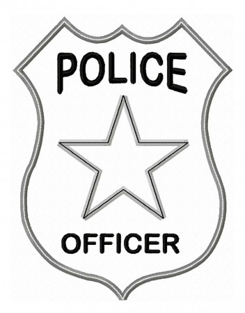 Police Badge Coloring Page - Coloring Pages for Kids and for Adults