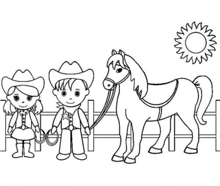 Cowboy And Cowgirl Coloring Pages | Horse coloring pages, Superman coloring  pages, Coloring pages