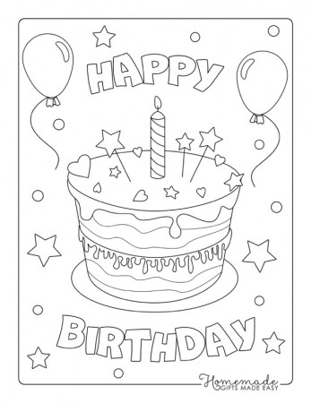 10 Free Happy Birthday Coloring Pages for Kids - Motherly