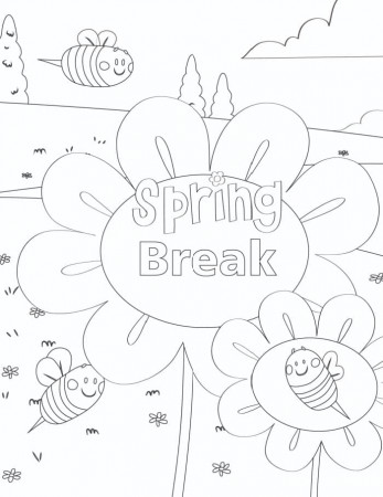 Spring Break Coloring Pages (Free PDFs) - Freebie Finding Mom