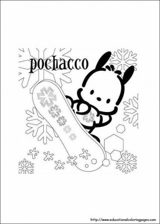 Pochacco | Coloring pages, Hello kitty characters, Cool coloring pages