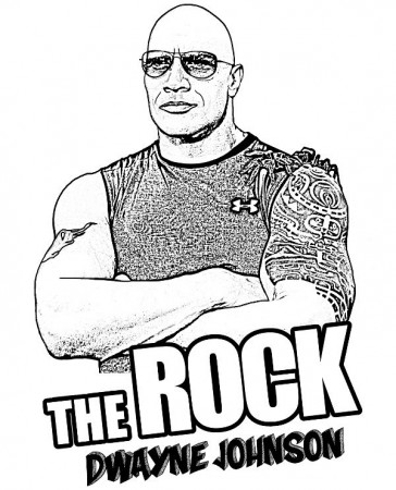 Dwayne The Rock Johnson on coloring page with actors. #TheRock # DwayneJohnson #Actors #Coloring #ColoringPage