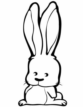 Pin Cute Cartoon Bunny For Kids Coloring Page H