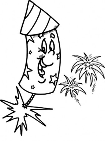 Laughing Fireworks Coloring Page - Download & Print Online ...