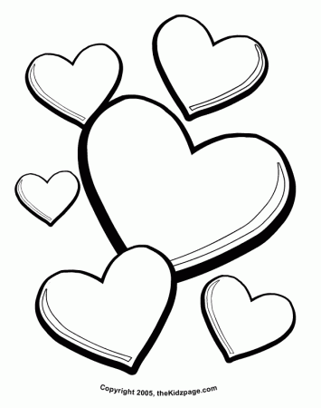 Valentine's Day Hearts - Free Coloring Pages for Kids - Printable 