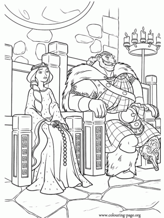 Brave - King Fergus and Queen Elinor coloring page