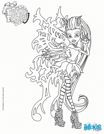 MONSTER HIGH coloring pages - Monster High Freaky Fusion - Bonita ...
