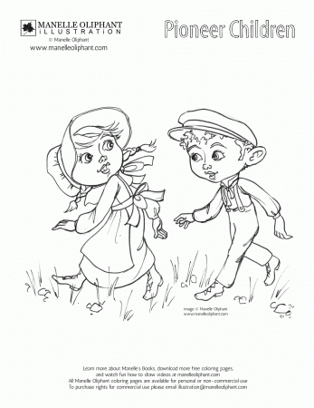 Manelle Oliphant Illustration Free Coloring Page Friday: Pioneer ...
