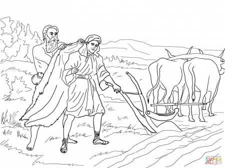 Bible Story Elijah coloring page | Free Printable Coloring Pages