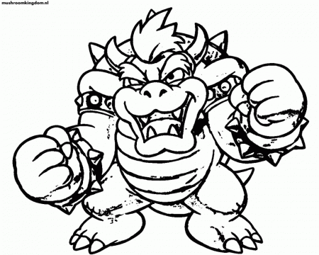 Super Mario Bowser Coloring Page