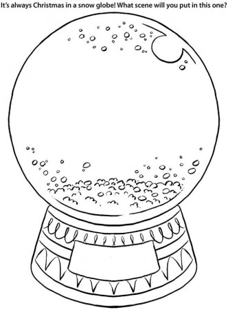 8 Pics of Empty Snow Globe Coloring Page - Snow Globe Template ...