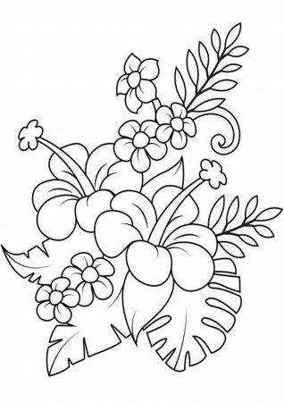 Free & Easy To Print Flower Coloring Pages | Flower pattern design prints,  Leaf coloring page, Flower coloring pages