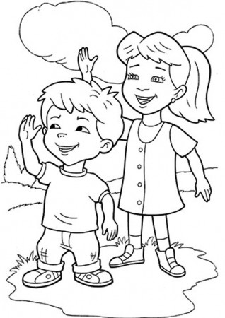Goodbye coloring pages