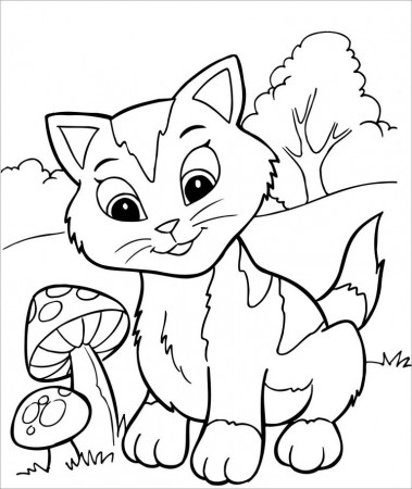 Cute Kitten Coloring Pages to Print - ColoringBay