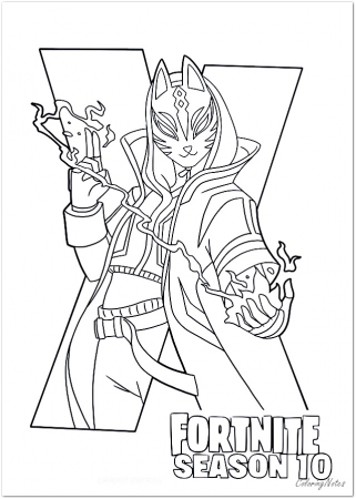 Fortnite coloring pages season 10 | Coloriage, Image coloriage, Coloriage a  colorier
