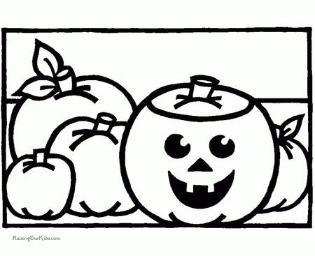 Printable pumpkin coloring page for Halloween - 028