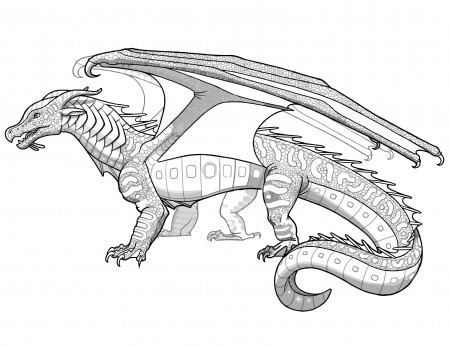 Wings of Fire (Dragon Coloring Pages) - Rainbow Printables