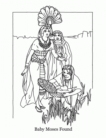 Baby Moses Coloring Page | Coloring - Part 3