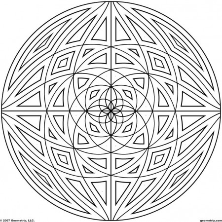 Geometric Design Pattern Coloring Pages Printable - ALMALES