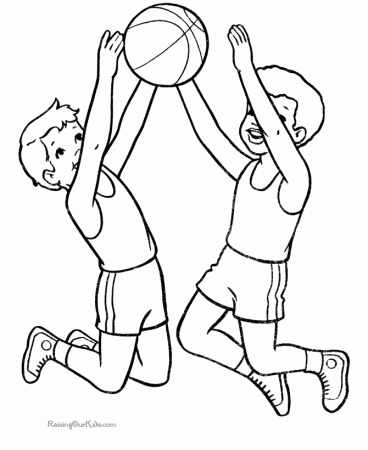 Basketball To Print - Coloring Pages for Kids and for Adults