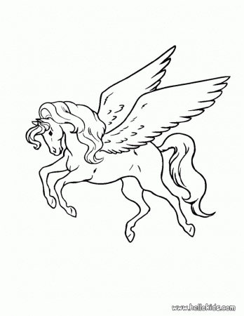 GREEK MYTHS AND HEROES coloring pages - PEGASUS